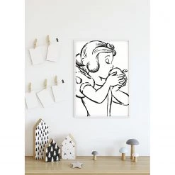 Komar Tableau déco Snow White Apple Bite white - Noir / Blanc - Papier - 50 x 70 cm -Décorations murales enfant Soldes 1000326028 220125 1504350020 MOOD DETAILS P000000001000326028 mood
