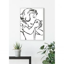Komar Tableau déco Snow White Apple Bite white - Noir / Blanc - Papier - 50 x 70 cm -Décorations murales enfant Soldes 1000326028 220125 1504350023 MOOD DETAILS P000000001000326028 mood