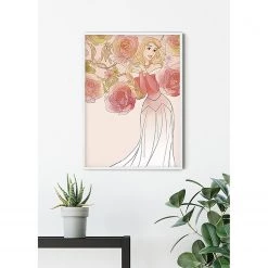 Komar Tableau déco Sleeping Beauty Roses - Multicolore - Papier - 50 x 70 cm -Décorations murales enfant Soldes 1000326031 220125 1504340020 MOOD DETAILS P000000001000326031 mood