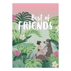 Komar Tableau déco Jungle Book Best of Friends - Multicolore - Papier - 50 x 70 cm