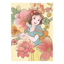 Komar Tableau déco Snow White Flowers - Multicolore - Papier - 50 x 70 cm