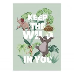 Komar Tableau déco Jungle Book Keep the Wild - Multicolore - Papier - 50 x 70 cm