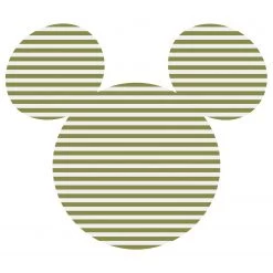 Komar Papier peint Mickey Head Stripes - Adhésif