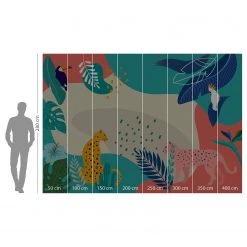 Komar Papier peint Jungle Rendezvous -Décorations murales enfant Soldes 1000353190 220610 500 SKETCH DETAILS P000000001000353190 sketch