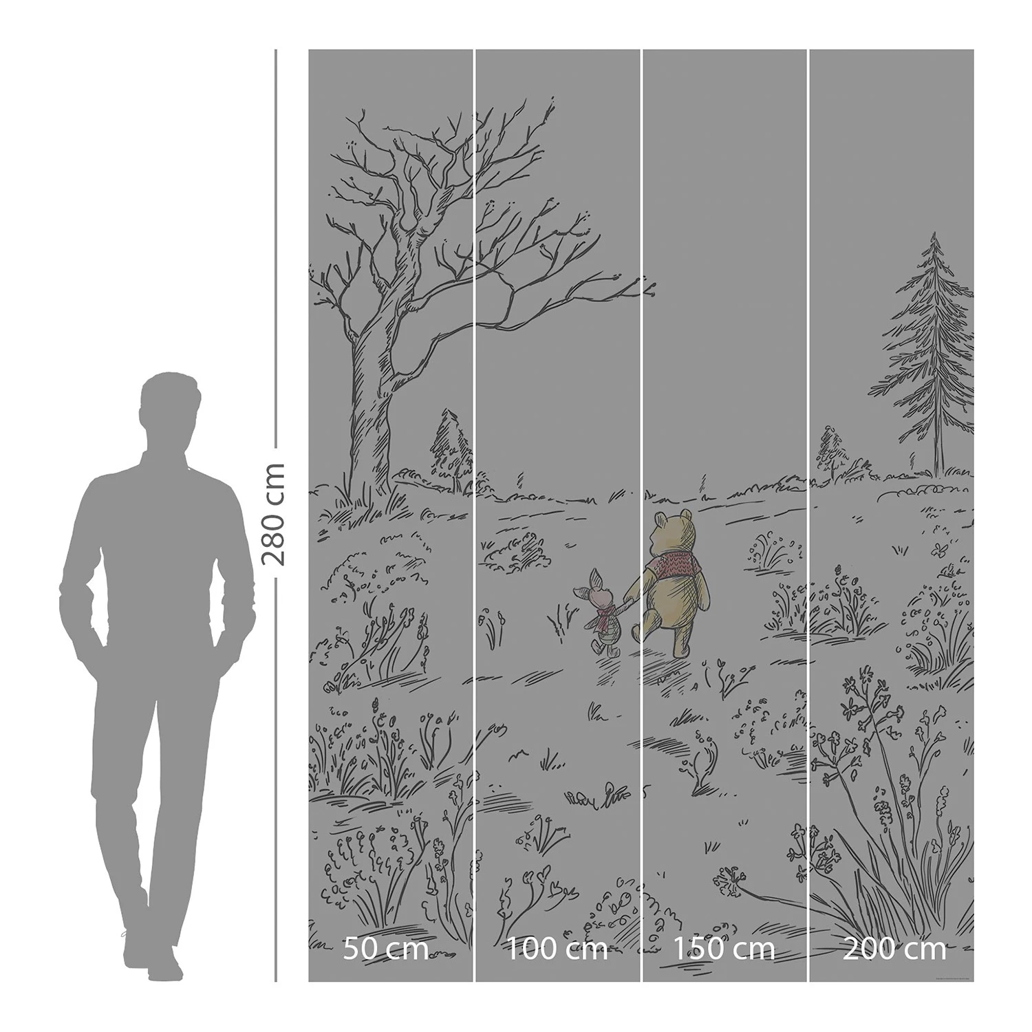 Komar Papier peint Winnie the Pooh Walk 4 Komar Papier peint Winnie the Pooh Walk – Image 4