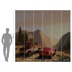 Komar Papier peint Cars Sundown -Décorations murales enfant Soldes 1000353207 220610 500 SKETCH DETAILS P000000001000353207 sketch